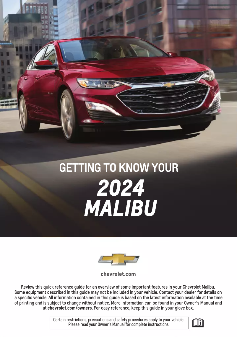Image de la première page du manuel de l'appareil Malibu (2024)