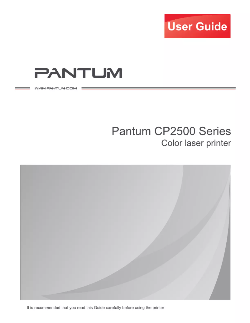 Page n°1 - Manuel utilisateur Pantum CP2500DN