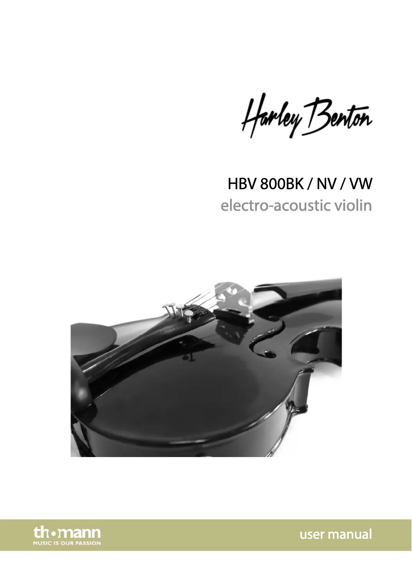 Image de la première page du manuel de l'appareil HBV 800BK