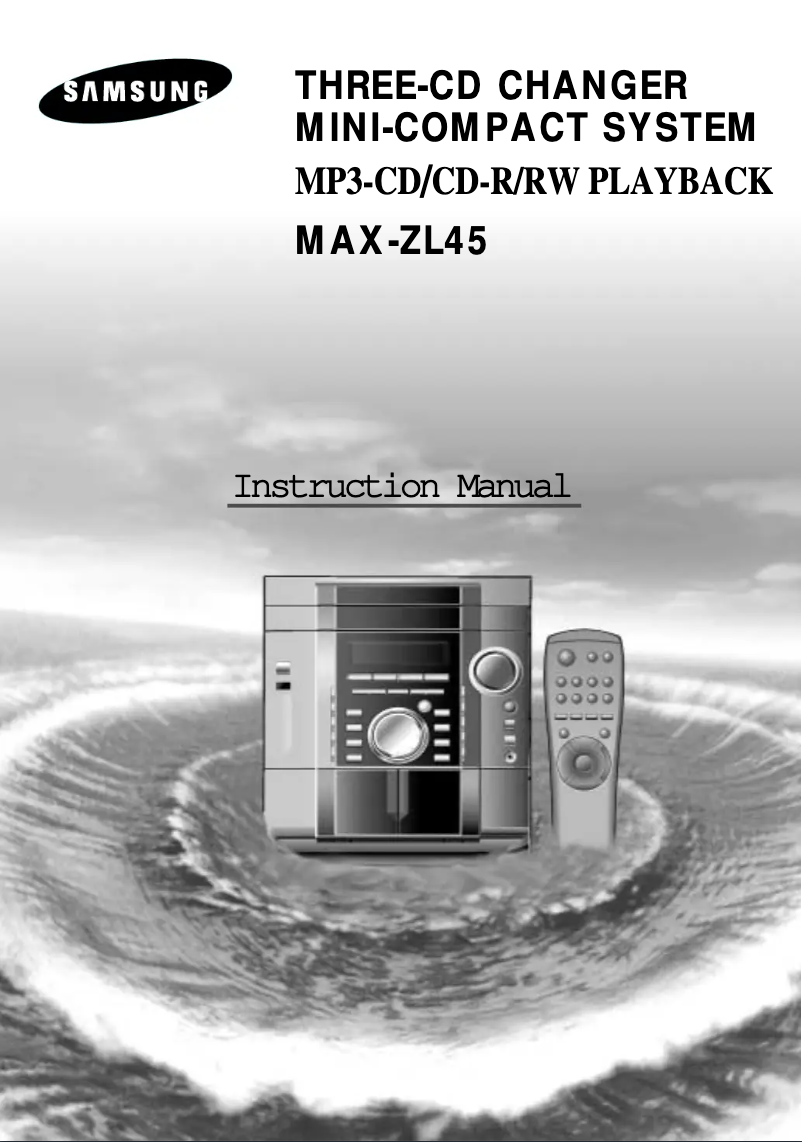 Page 1 de la notice Manuel utilisateur Samsung MAX-ZL45