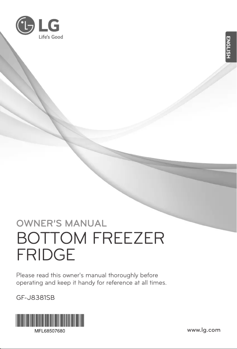 Page 1 de la notice Manuel utilisateur LG GF-J8381SB