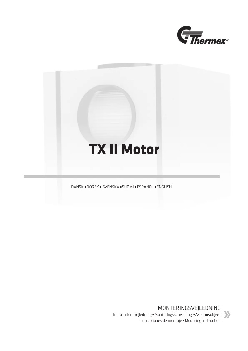 Page n°1 - Manuel utilisateur Thermex TX II Loft