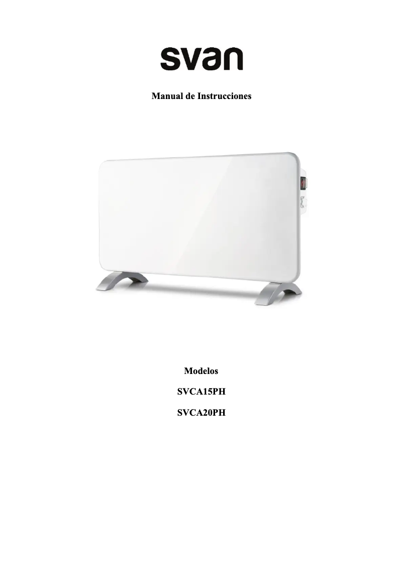 Page 1 de la notice Manuel utilisateur SVAN SVCA20PH