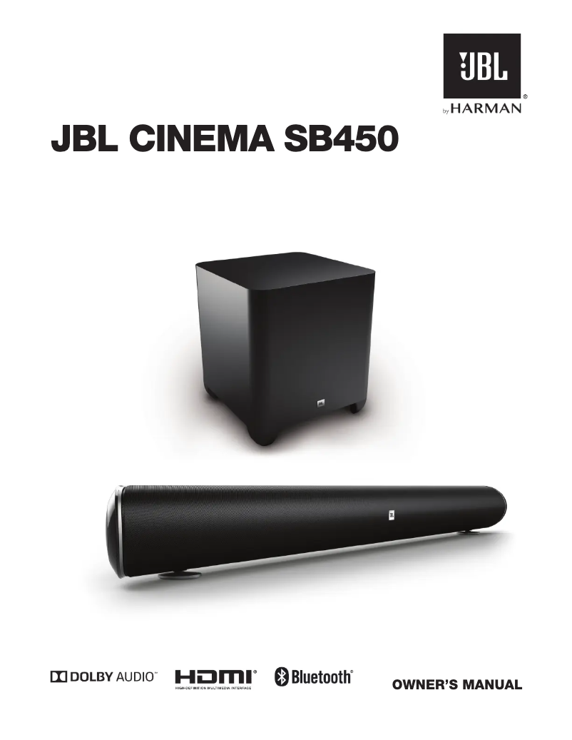 Page n°1 - Manuel utilisateur JBL CINEMA SB450