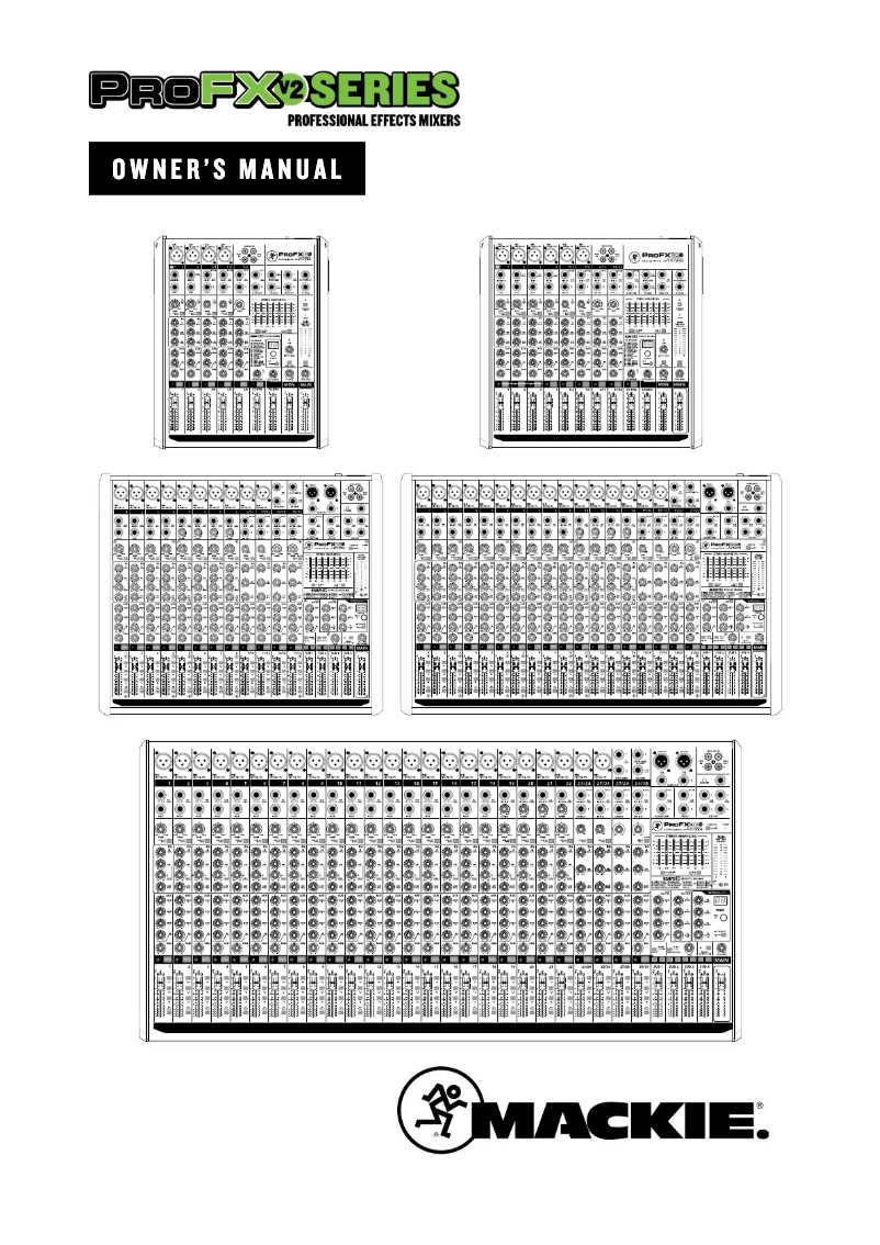 Page n°1 - Manuel utilisateur Mackie ProFX22v2