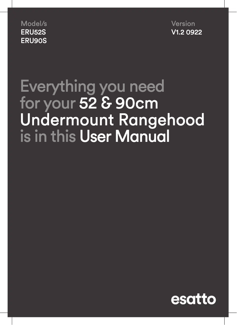Página 1 del manual Manual de usuario Esatto ERU52S