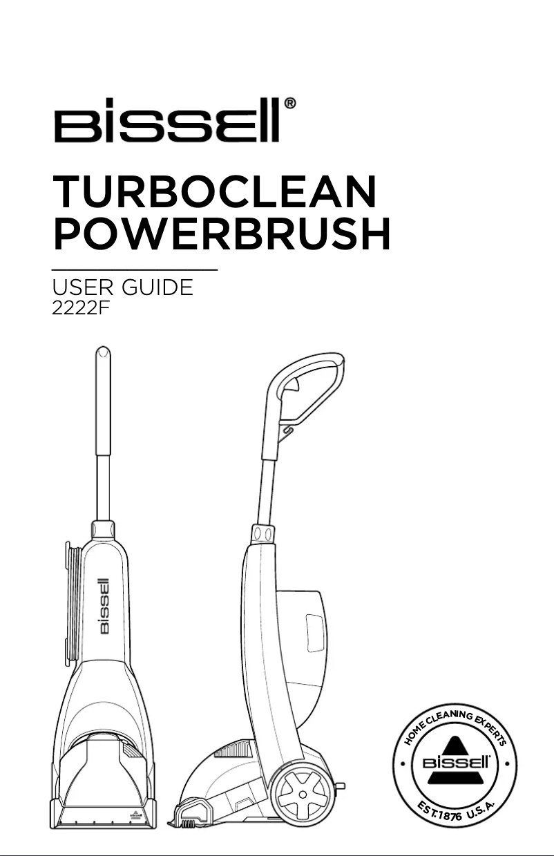 Page 1 de la notice Manuel utilisateur Bissell TurboClean PowerBrush 2222F