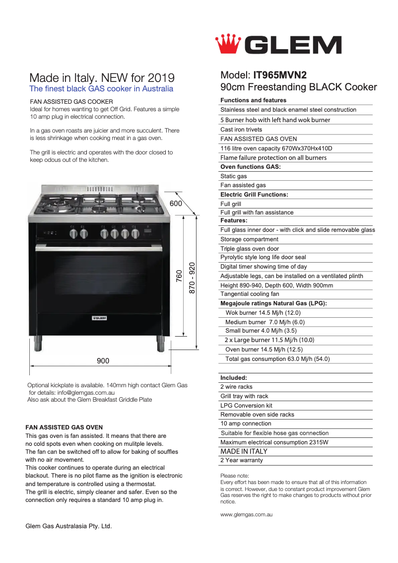Image de la première page du manuel de l'appareil IT965MVN2