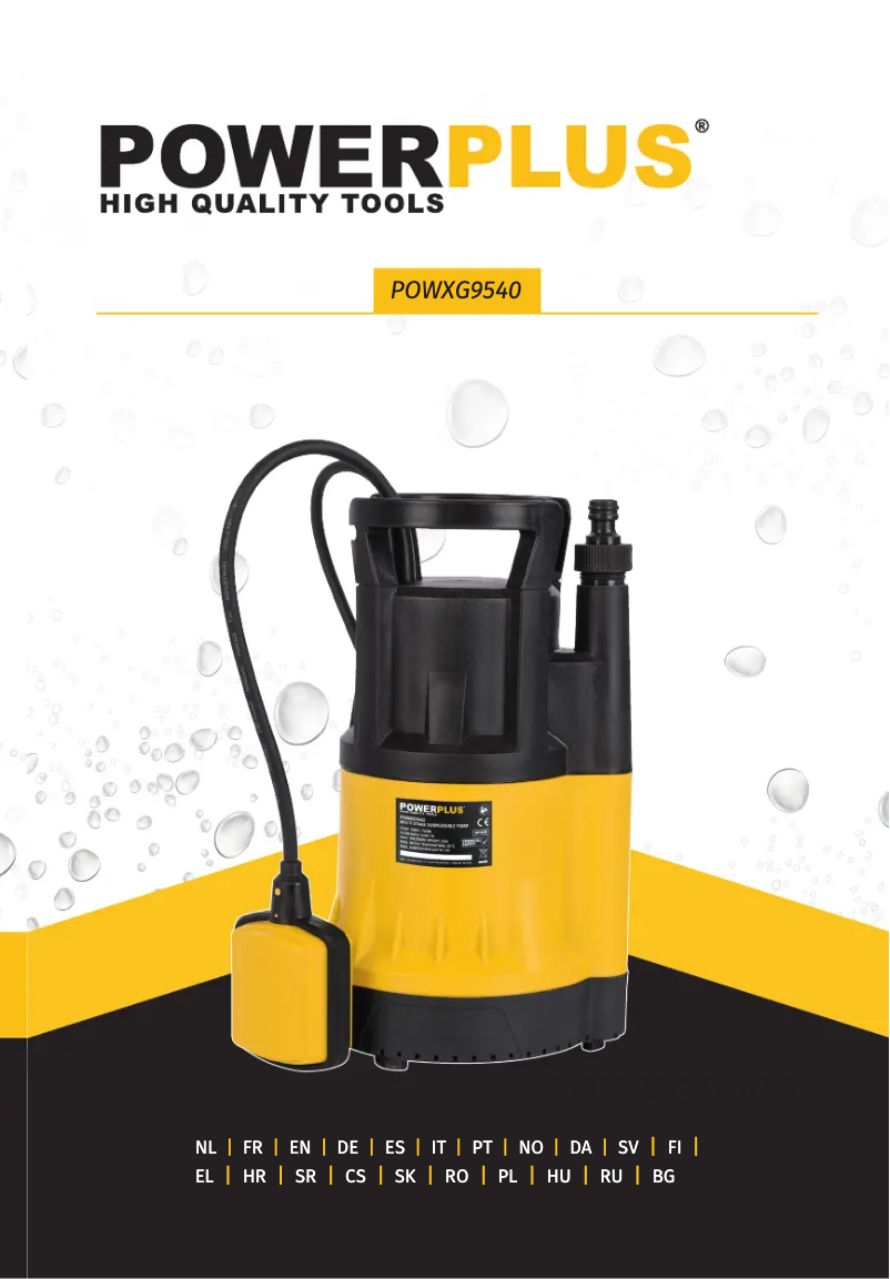 Page 1 de la notice Manuel utilisateur PowerPlus POWXG9540