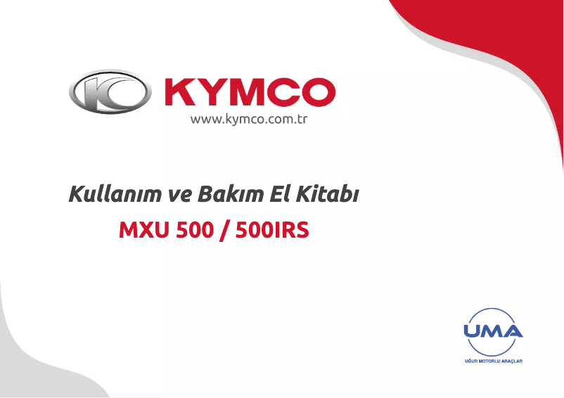 Page 1 de la notice Manuel utilisateur Kymco MXU 500