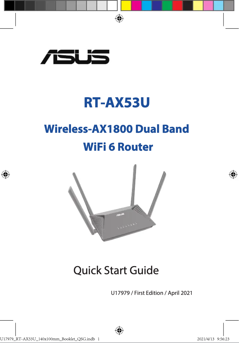 Page n°1 - Guide de démarrage rapide Asus RT-AX53U