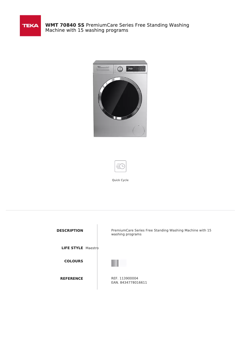 Image de la première page du manuel de l'appareil WMT 70840 WH