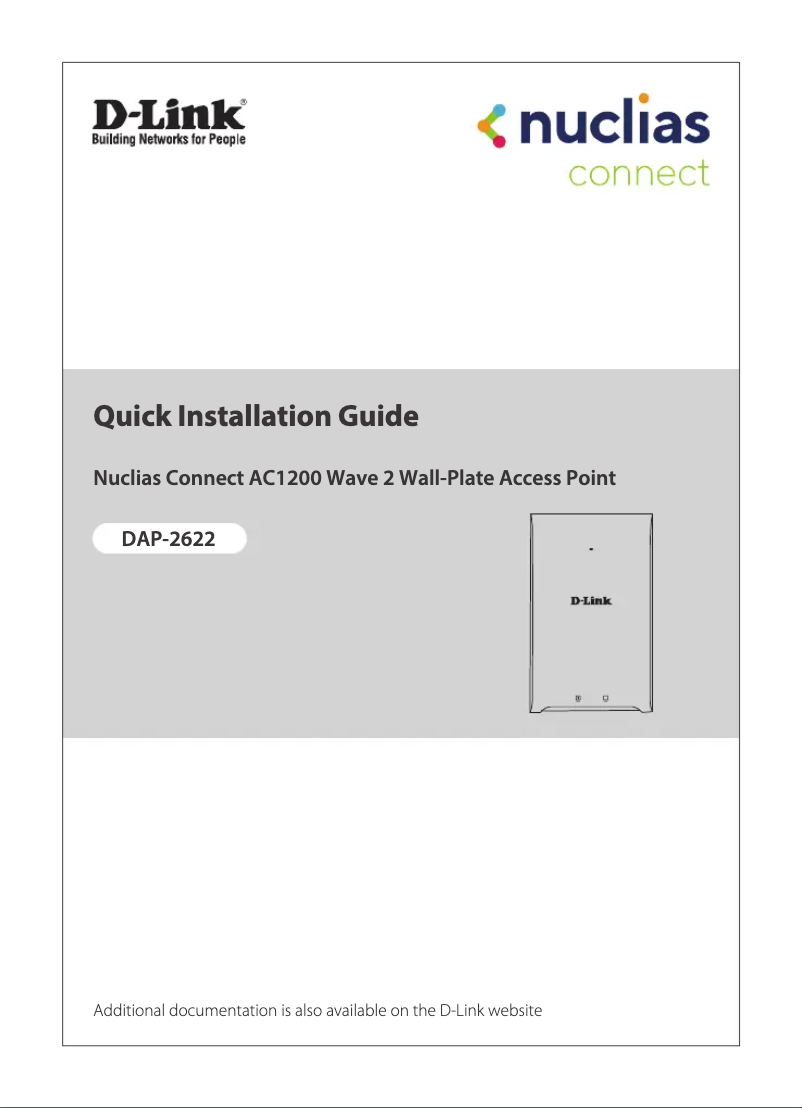 Page n°1 - Guide de démarrage rapide D-Link DAP-2622