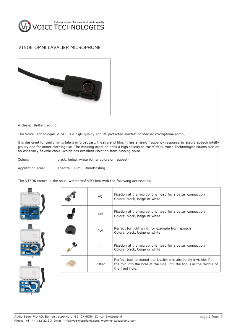Página 1 del manual Manual de usuario Voice Technologies VT506