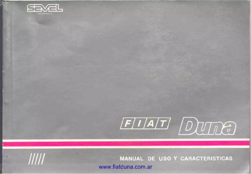 Page 1 de la notice Manuel utilisateur Fiat Duna (1991)