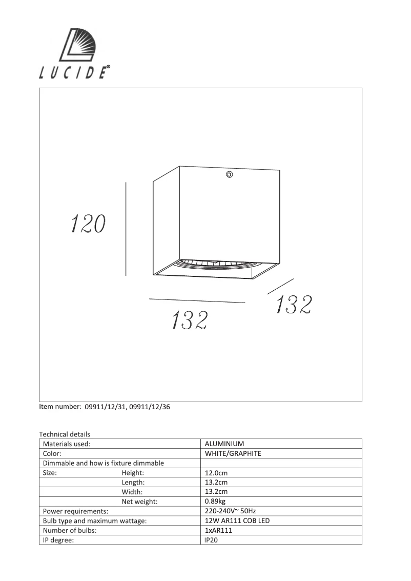 Página 1 del manual Manual de usuario Lucide Dialo 09911/12/31