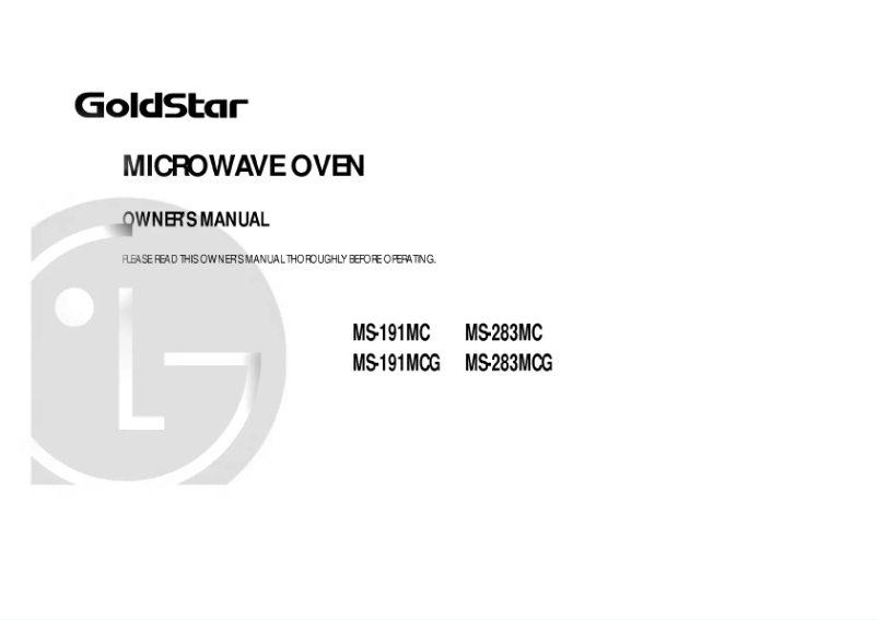 Image de la première page du manuel de l'appareil MS-283MC