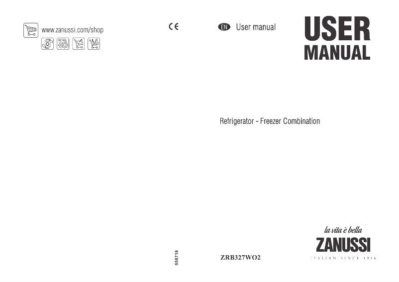 Page 1 de la notice Manuel utilisateur Zanussi ZRB 327 WO
