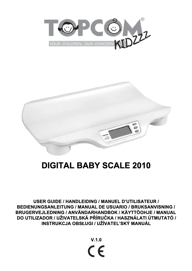 Page 1 de la notice Manuel utilisateur Topcom Digital Baby Scale 2010