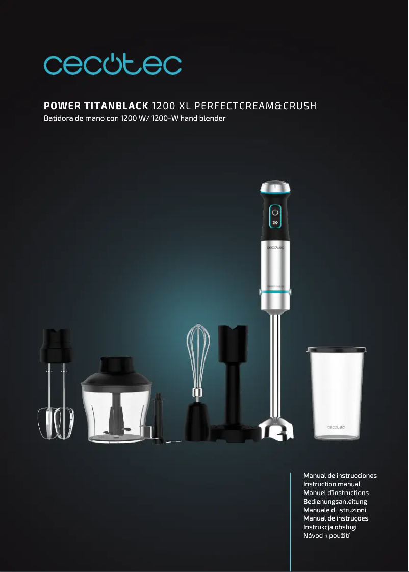 Image de la première page du manuel de l'appareil Power Titan 1200 XL PerfectCream&Crush