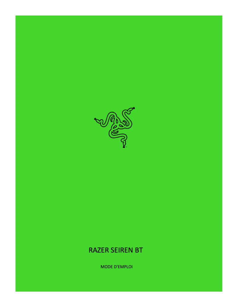 Page n°1 - Manuel utilisateur Razer Seiren BT