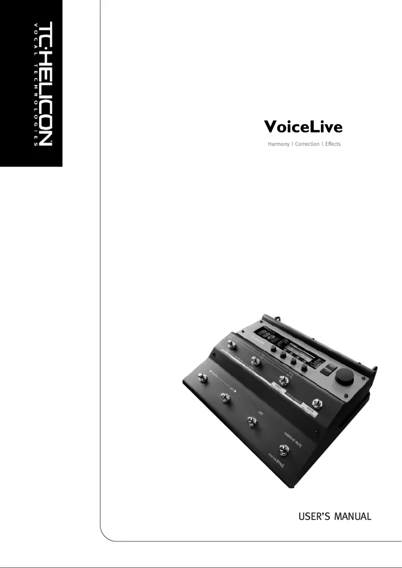 Page 1 de la notice Manuel utilisateur TC Helicon Voicelive