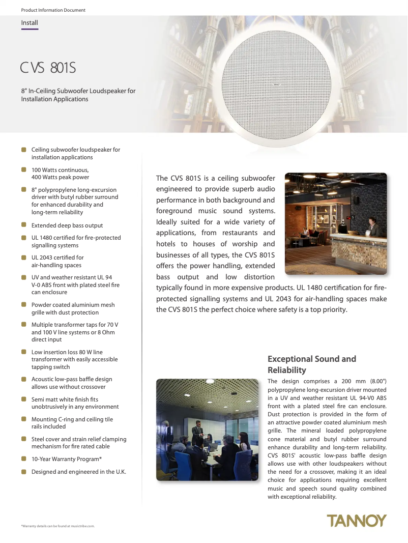 Image de la première page du manuel de l'appareil CVS 801S