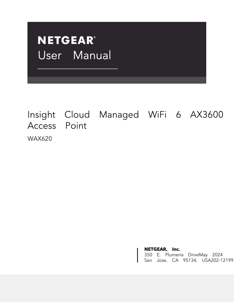 Page 1 de la notice Manuel utilisateur Netgear WAX620