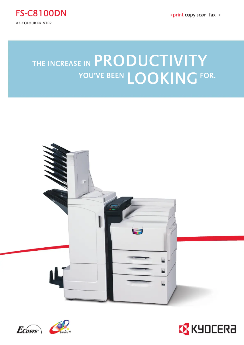 Image de la première page du manuel de l'appareil FS-C8100DN