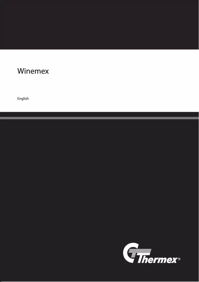 Page 1 of the manual User Manual Thermex Winemex 24