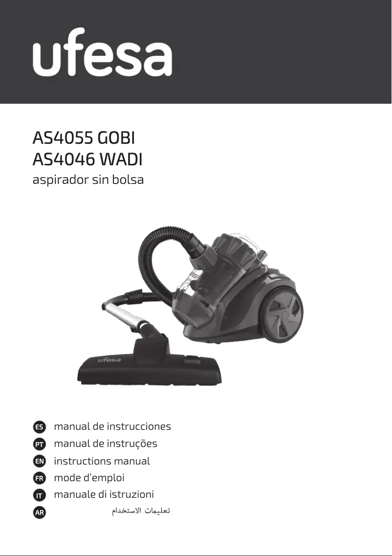 Page 1 de la notice Manuel utilisateur Ufesa Wadi AS4046