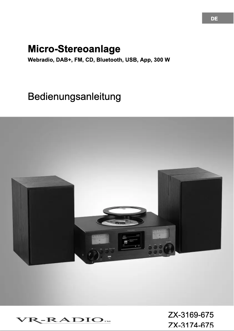 Image de la première page du manuel de l'appareil ZX-3174