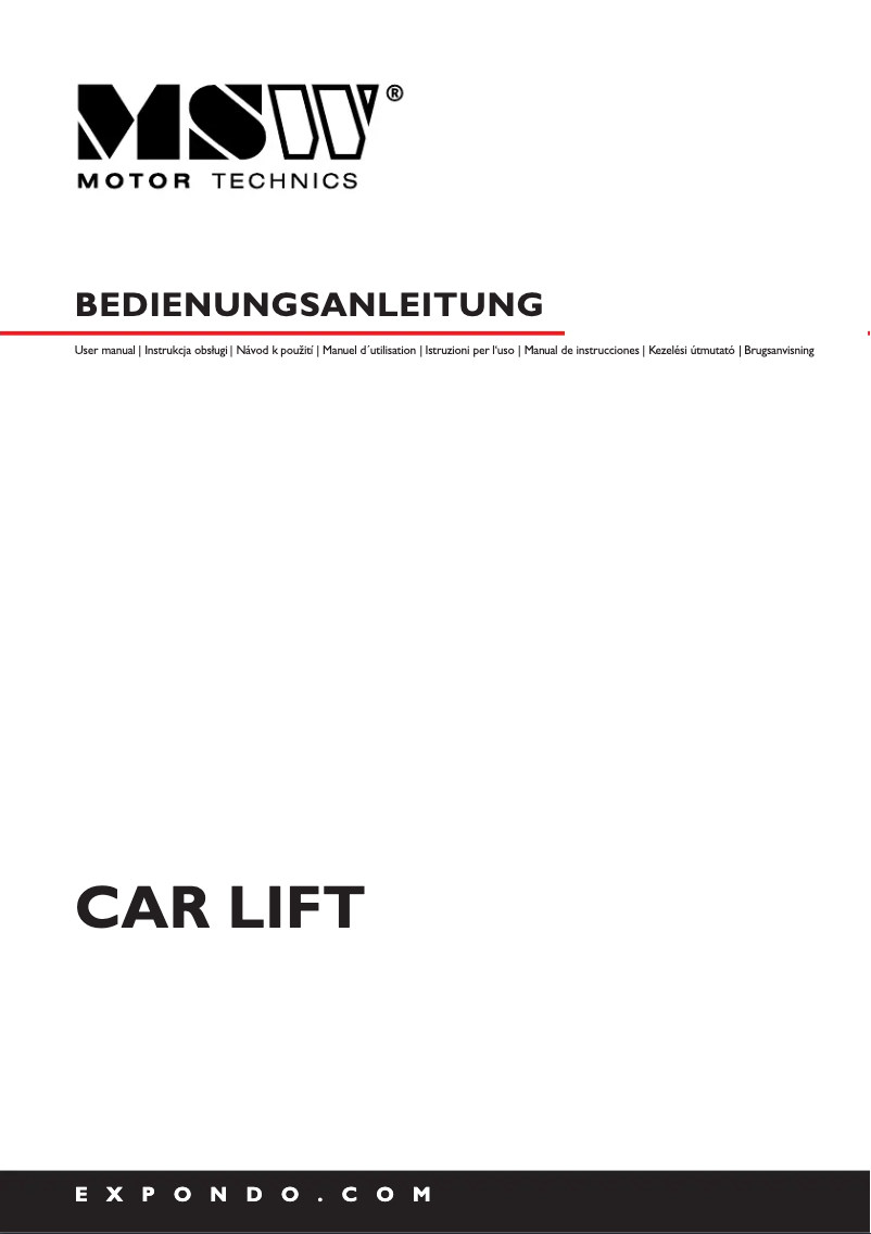 Page n°1 - Manuel utilisateur MSW MSW-HB-1500N