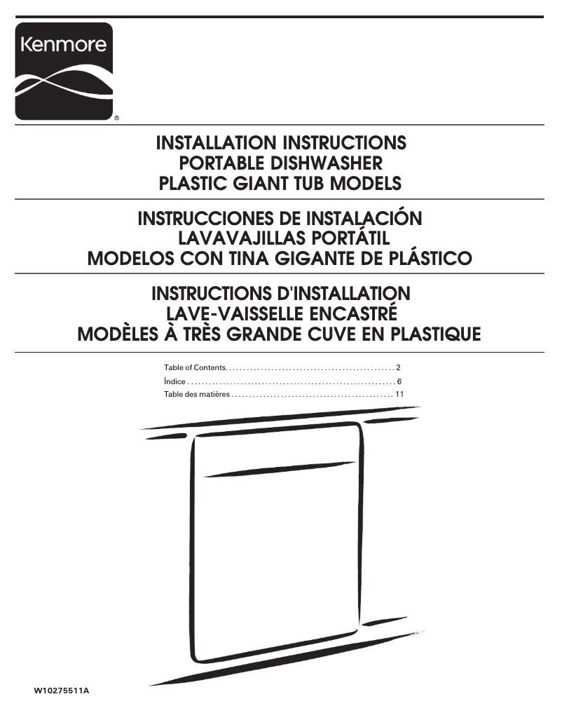 Page 1 de la notice Fiche technique Kenmore 17482