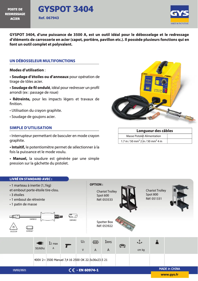 Image de la première page du manuel de l'appareil Gyspot 34.04