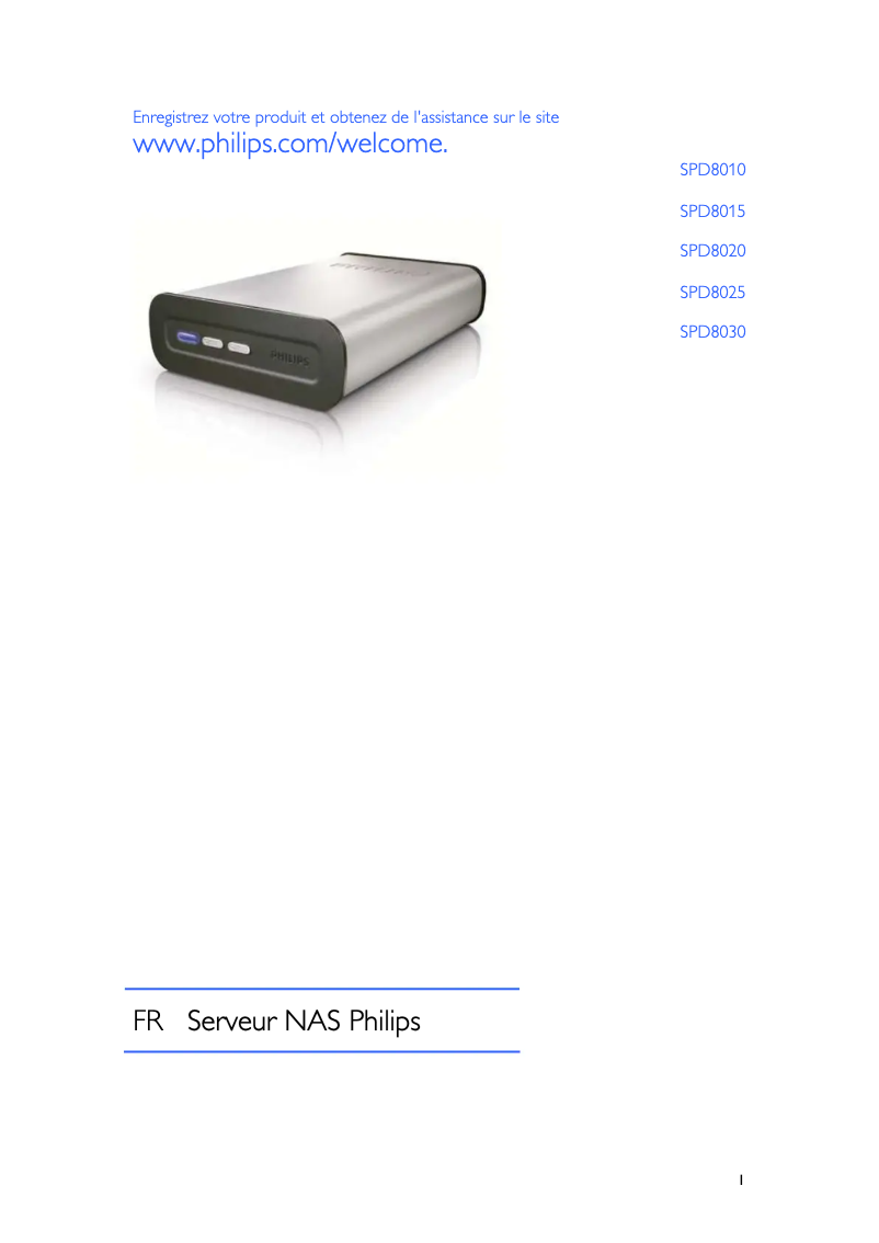 Page n°1 - Mode d'emploi Philips SPD8030CC