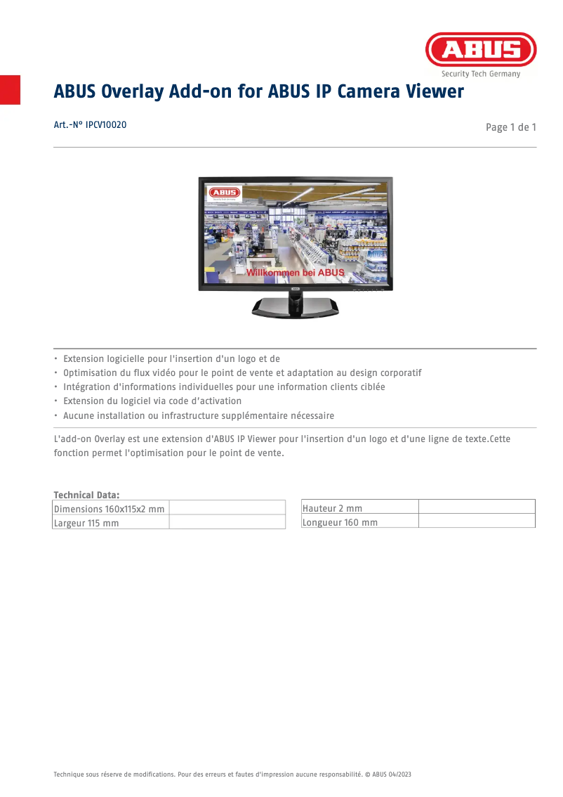 Imagen de la primera página del manual del dispositivo IPCV10020