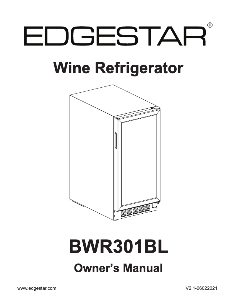 Image de la première page du manuel de l'appareil BWR301BL