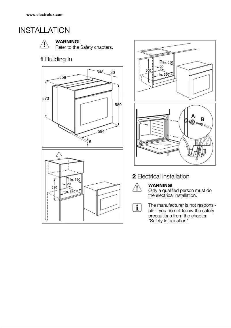Image de la première page du manuel de l'appareil EOB2400AOX