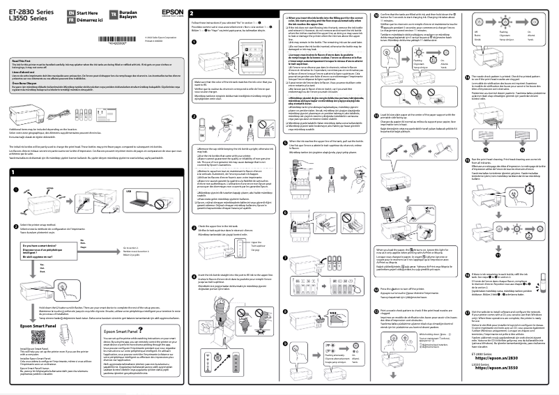 Page n°1 - Guide d'installation Epson EcoTank L3550