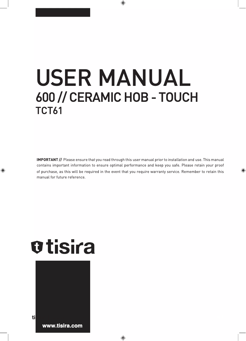 Page n°1 - Manuel utilisateur Tisira TCT61