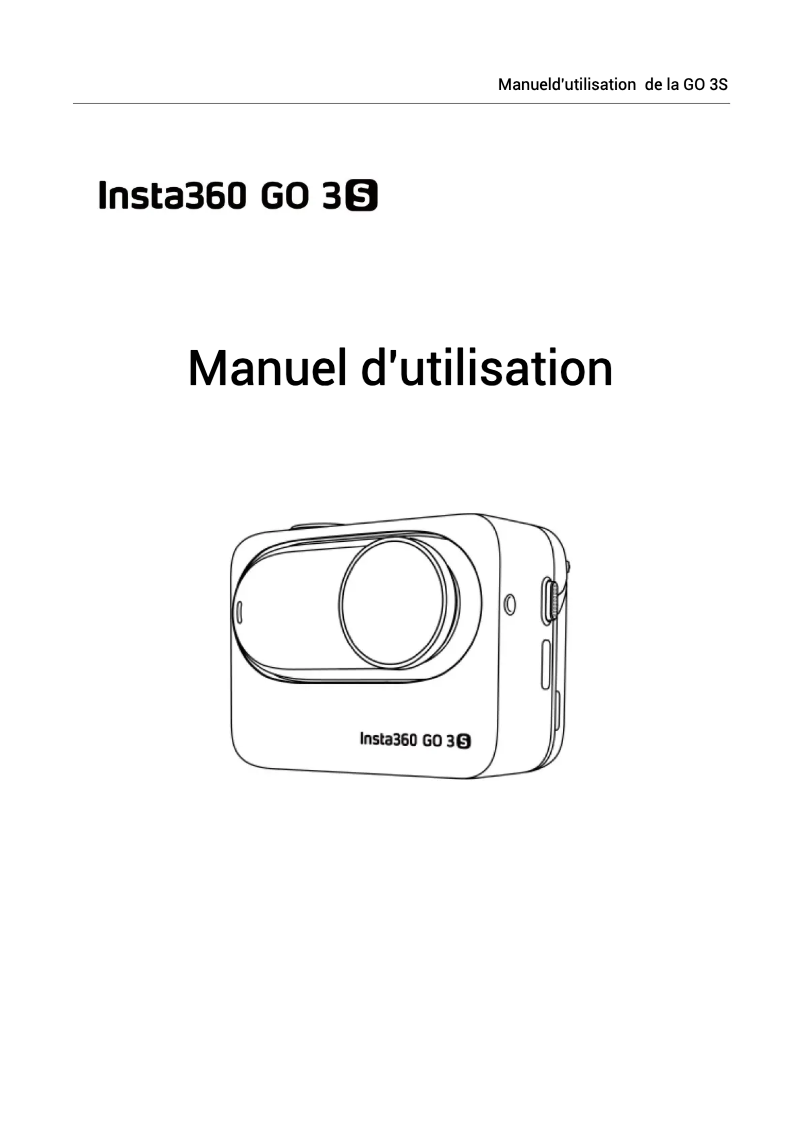 Page 1 de la notice Manuel utilisateur Insta360 Go 3S