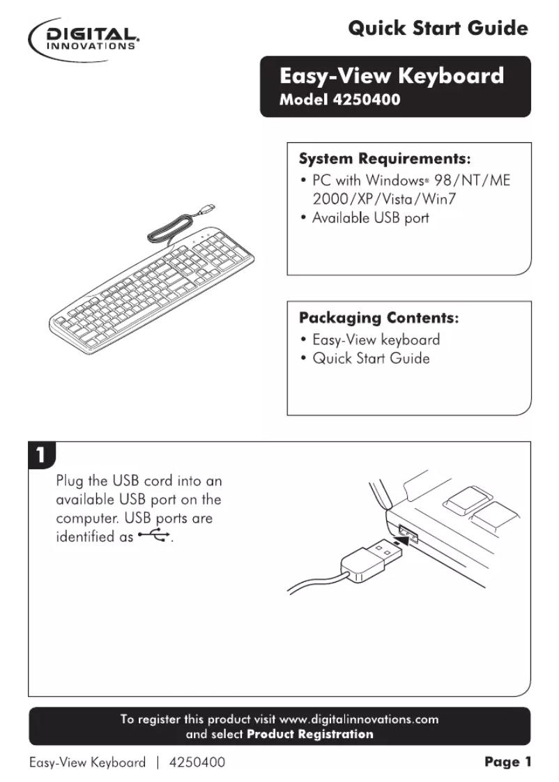 Page n°1 - Manuel utilisateur Micro Innovations Easy-View
