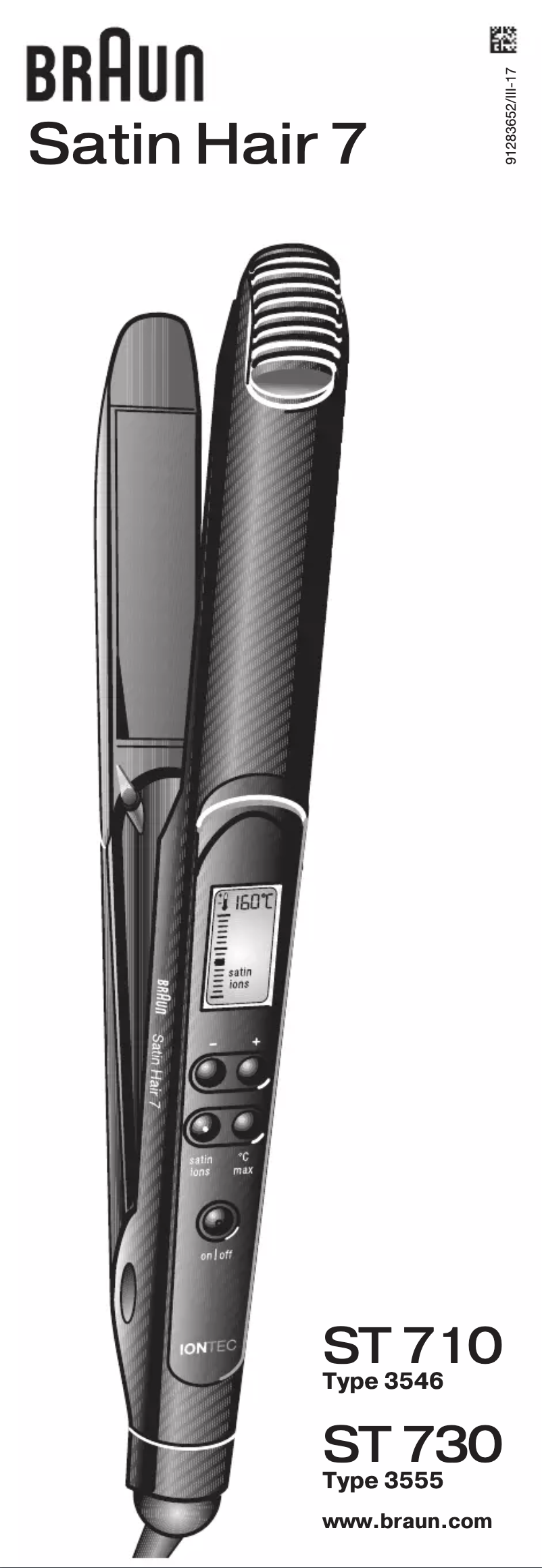 Page n°1 - Manuel utilisateur Braun Satin Hair 7 ST710