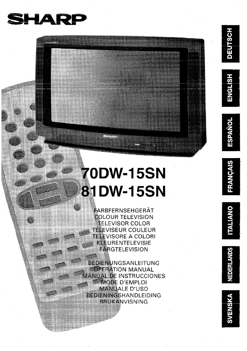 Image de la première page du manuel de l'appareil 70DW15SN