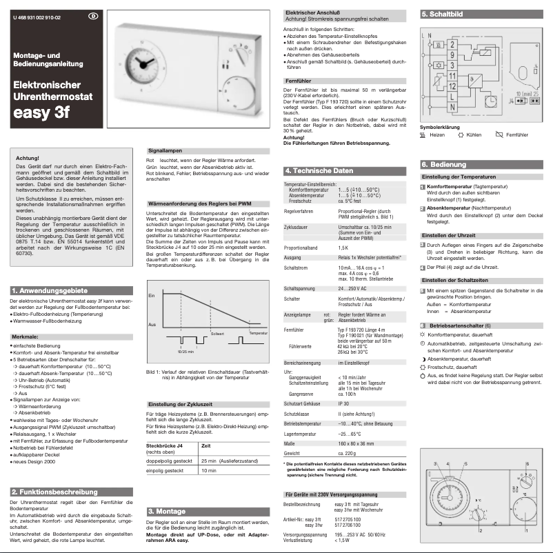 Page n°1 - Manuel utilisateur Eberle Easy 3FT