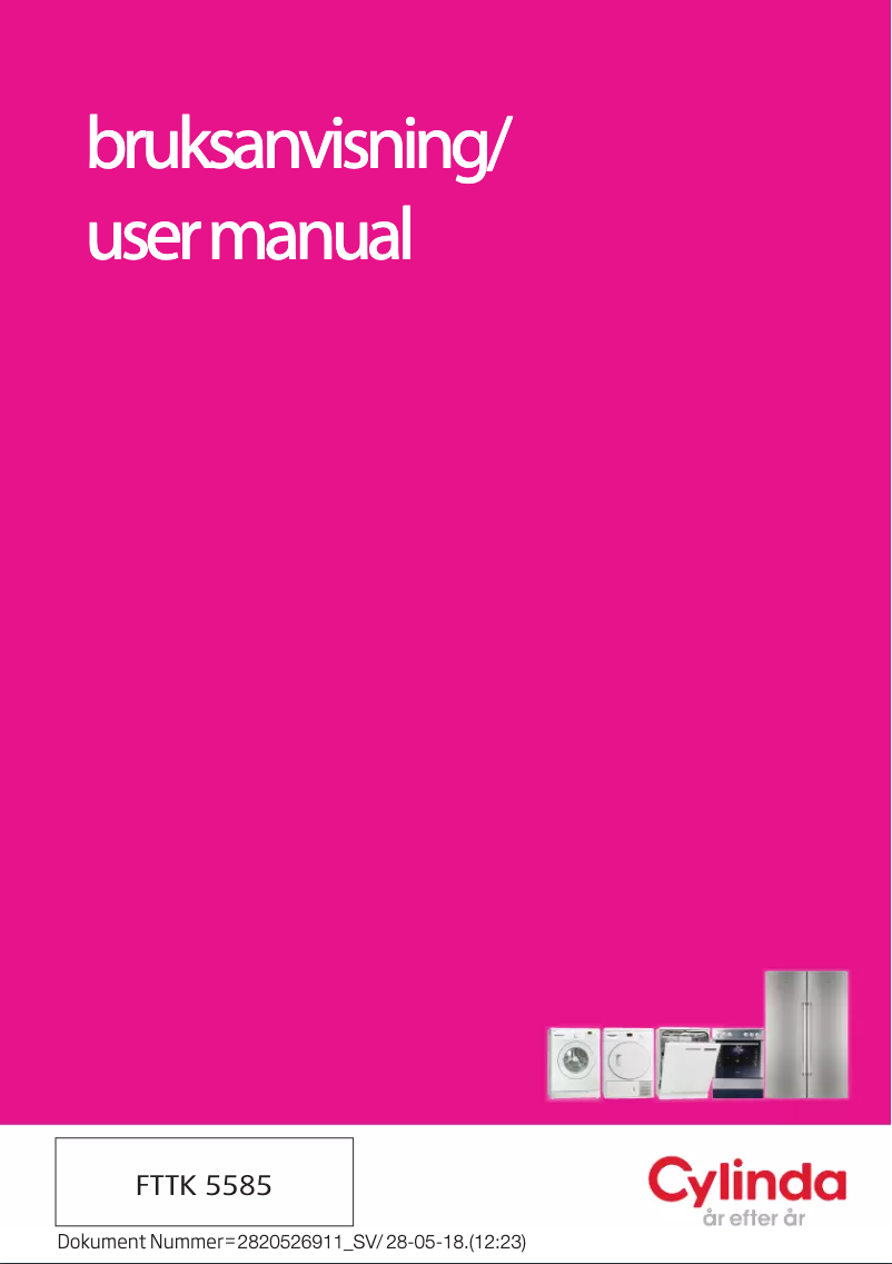 Page 1 of the manual User Manual Cylinda FTTK5585