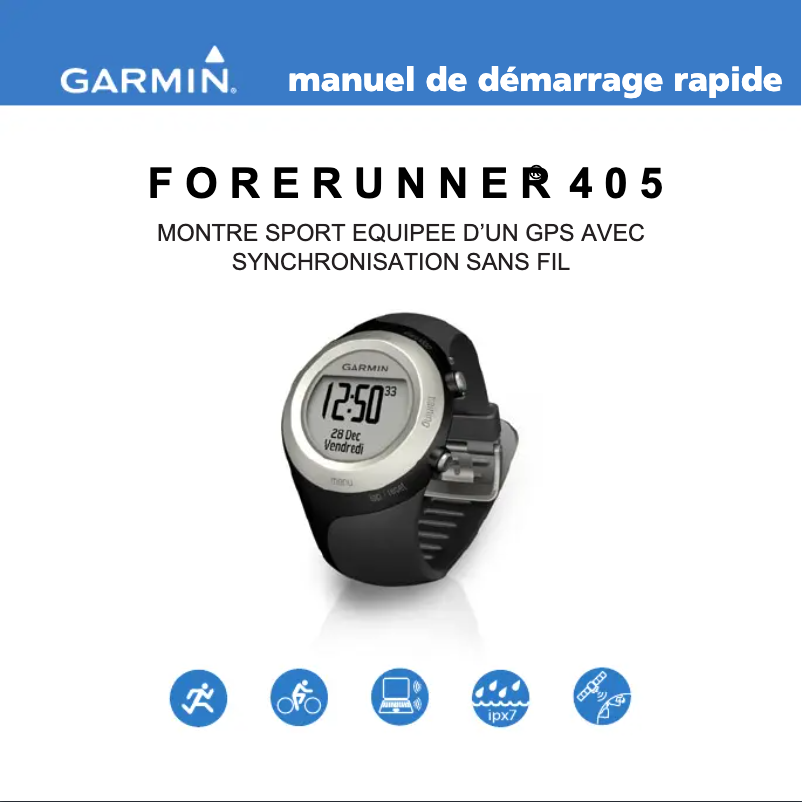 Page n°1 - Manuel utilisateur Garmin Forerunner 405