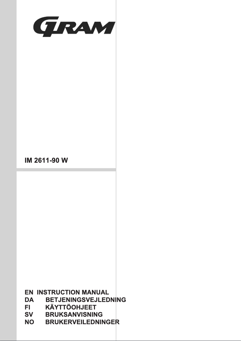 Image de la première page du manuel de l'appareil IM 2611-90 W