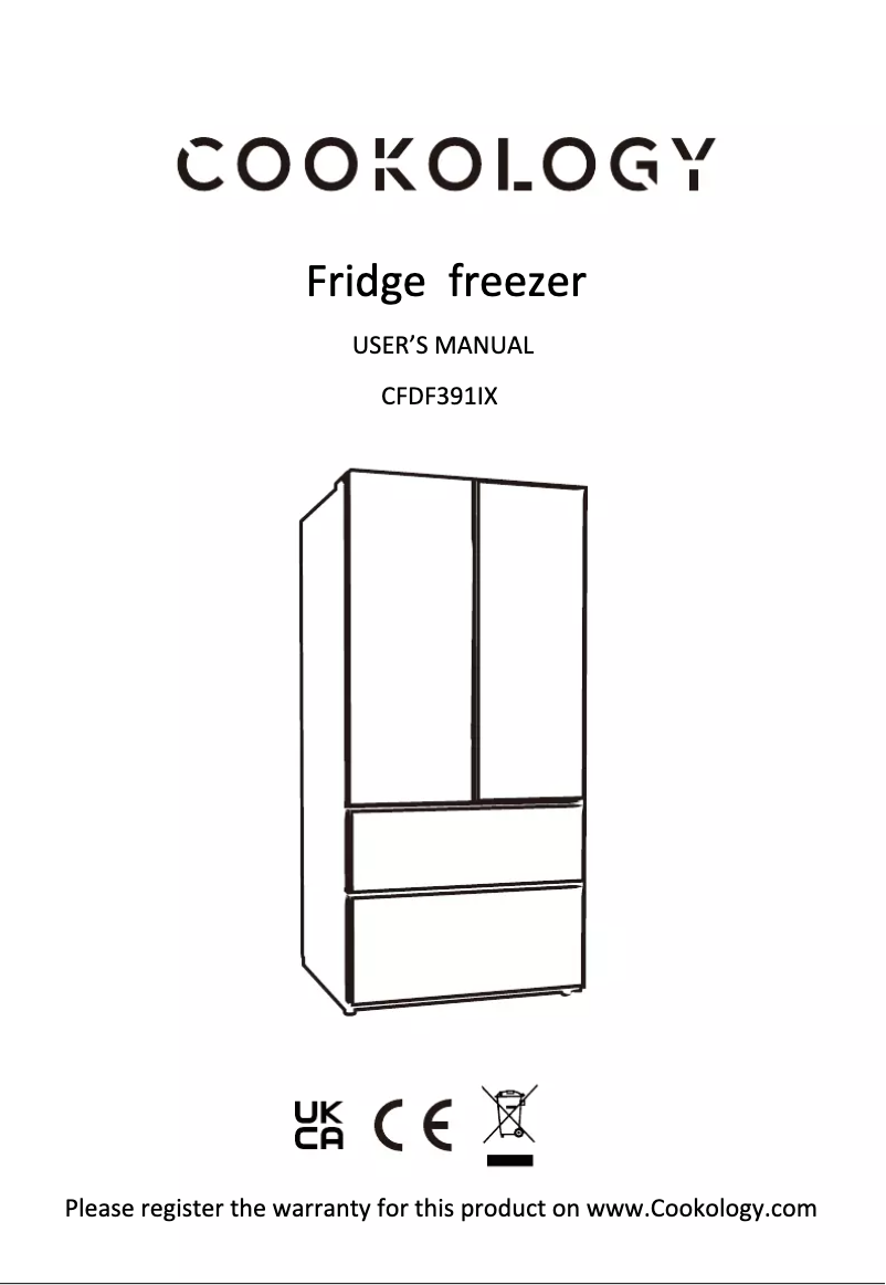 Page 1 de la notice Manuel utilisateur Cookology CFDF391IX